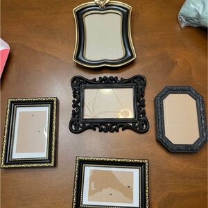 Elegant Black and Gold Picture Frame Set